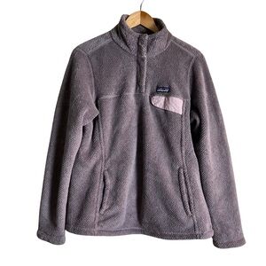 Patagonia Women’s Fleece Jacket Purple Lavender ReTool Snap Pullover Size Large